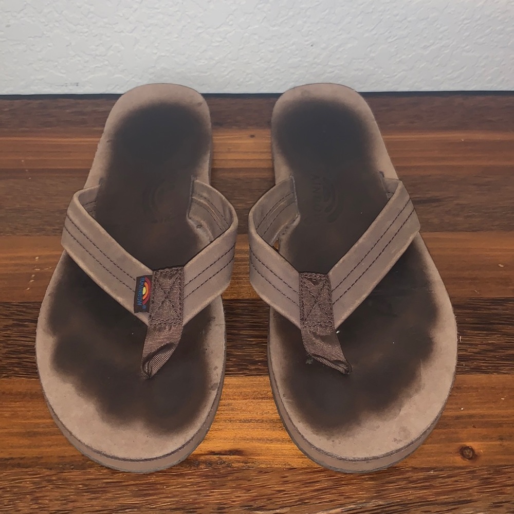 Rainbow Flip Flops Barely Worn